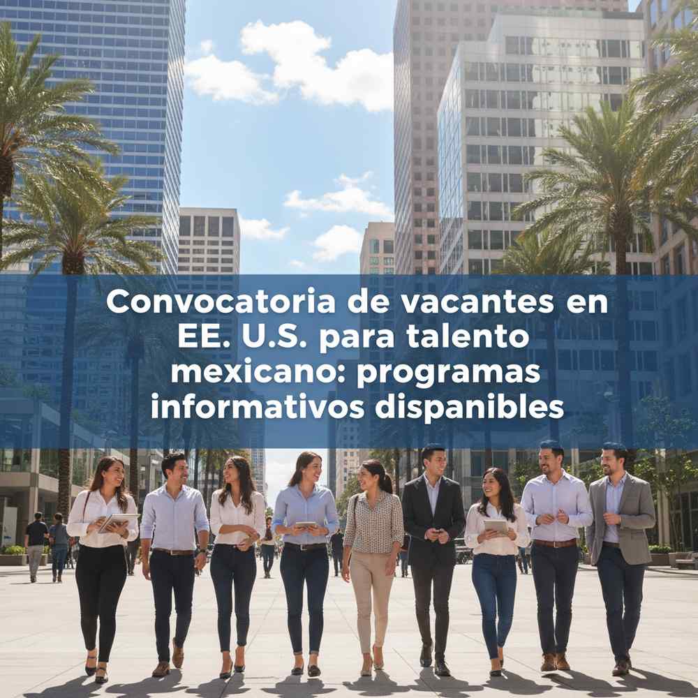 Convocatoria de vacantes en EE. UU. para talento mexicano: programas informativos disponibles